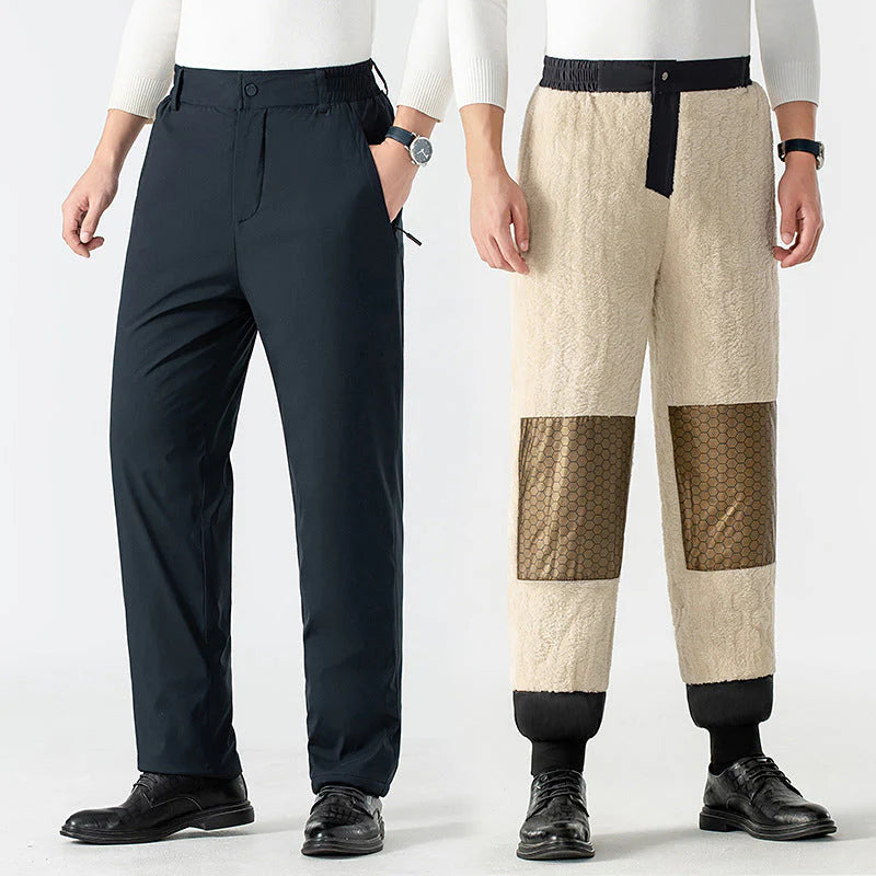 【M-4XL】👖Férfi téli szigetelt nadrág grafén térdvédőkkel