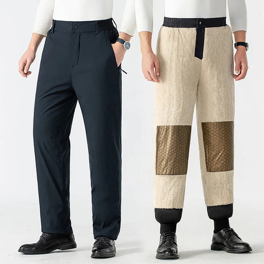 【M-4XL】👖Férfi téli szigetelt nadrág grafén térdvédőkkel