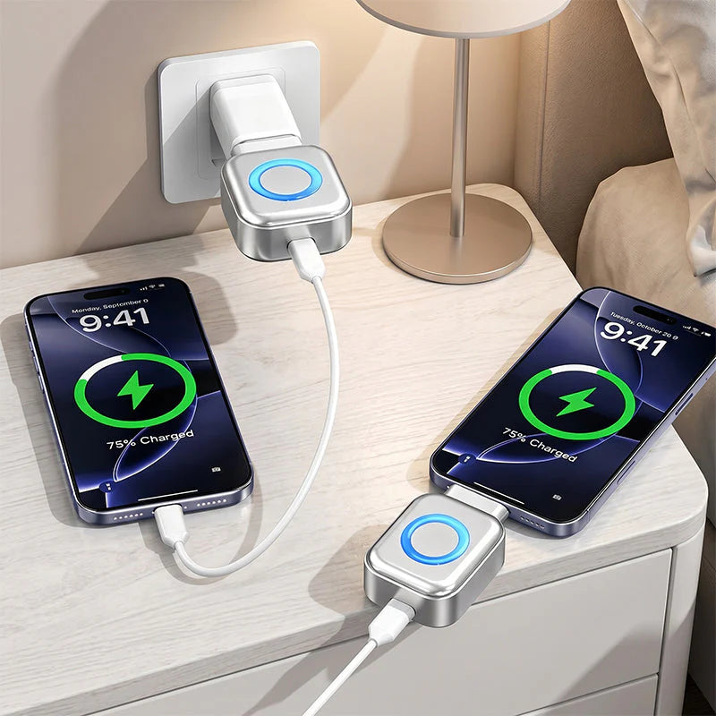 🛡️⚡Hordozható gyorstöltő adapter automatikus kikapcsolással
