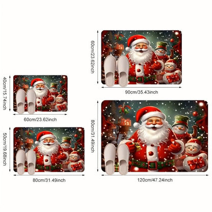 🎅 Karácsony előtti leárazás🎅 Karácsonyi konyhai lábtörlő Csúszásgátló szőnyeg Mosógépben mosható lábtörlő Kristálybársony