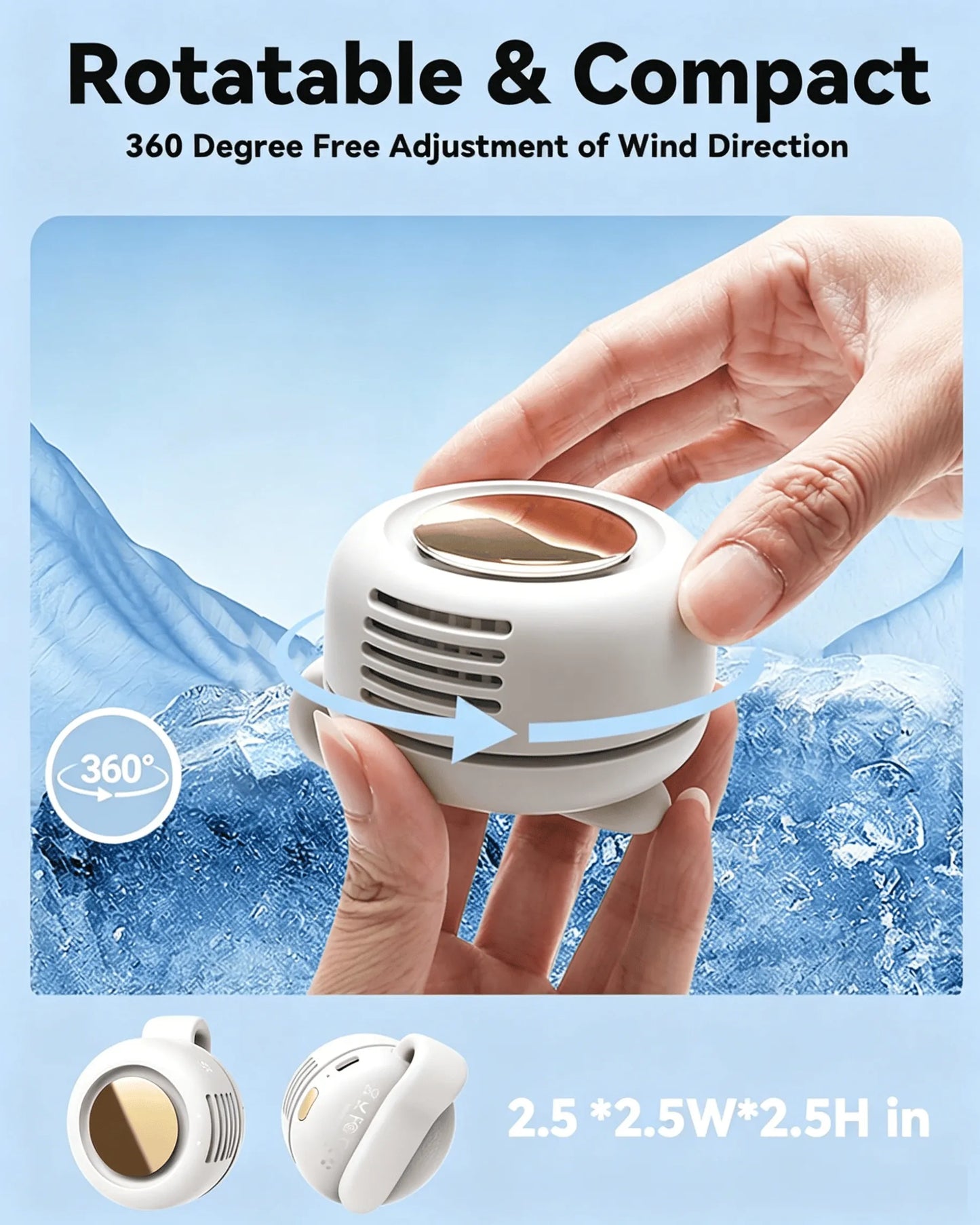 Hordozható Silent Mini lapát nélküli ventilátor