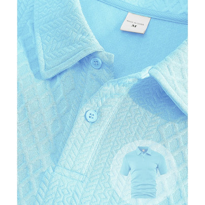 👕 50% KEDVEZMÉNY! 💎 Férfi kétrészes szett rombuszmintával - rövid ujjú ing és rövidnadrág - légies, gyűrődésmentes és laza nyári megjelenés ☀️