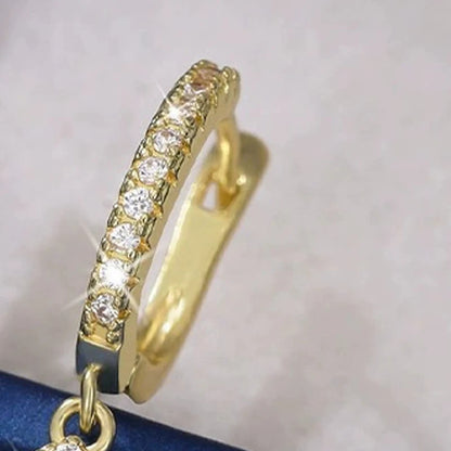 💎Elegáns karika fülbevalók lógó cseppel