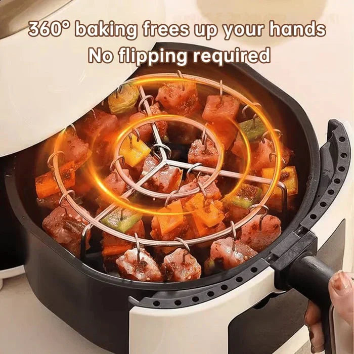 🥩Levegős fritőz, függőleges kebab grill + ingyenes hőálló kesztyűk🍤