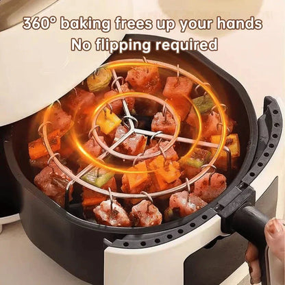 🥩Levegős fritőz, függőleges kebab grill + ingyenes hőálló kesztyűk🍤