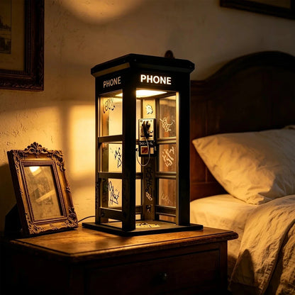 ✨Vintage hangulatot teremtő lámpa, telefonfülke stílusban