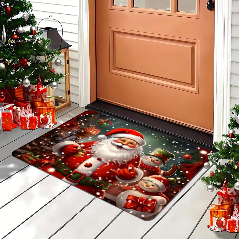 🎅 Karácsony előtti leárazás🎅 Karácsonyi konyhai lábtörlő Csúszásgátló szőnyeg Mosógépben mosható lábtörlő Kristálybársony