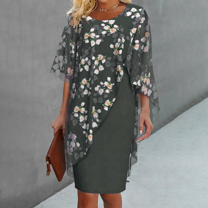 👗 MOST 50% KEDVEZMÉNY!🌸 Elegáns virágmintás kétrészes szett – blúz és ruha – sikkes bohém nyári szett ✨