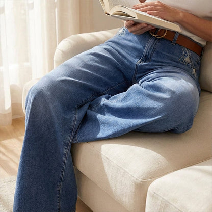 ⏳Időben Korlátozott Akció⏰Női Vintage Magas Derekú, Széles Lábú Farmer👖