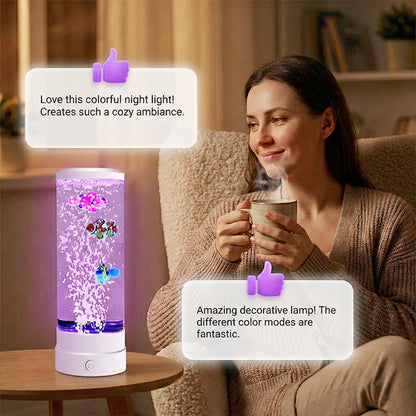 LED akváriumvilágítás buborékos halakkal
