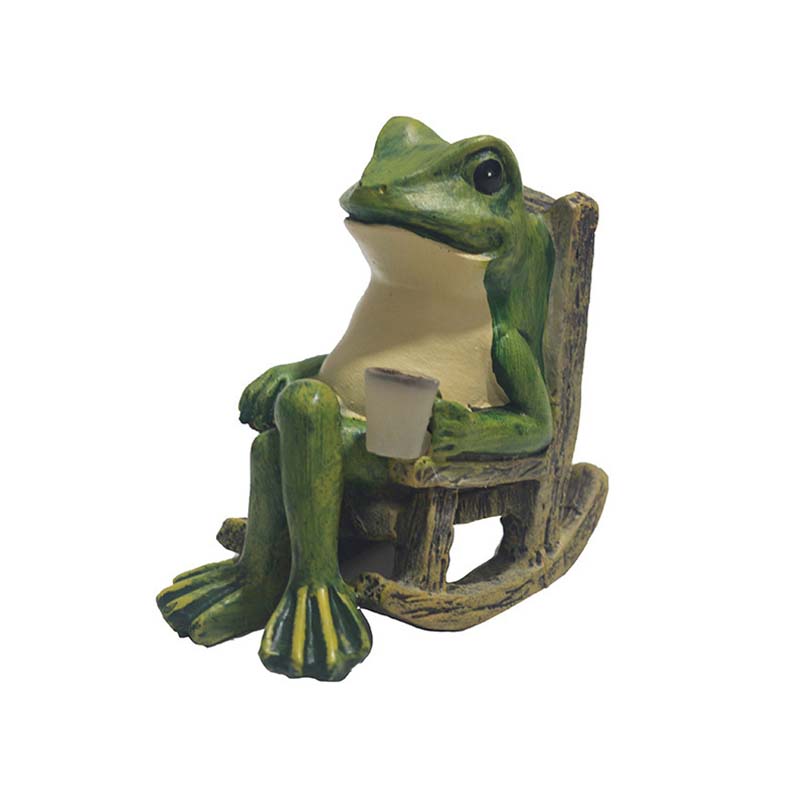 🐸Napelemes béka hintaszék-dísz