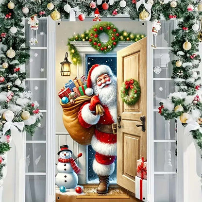 ⏰Ünnepi akció 70% kedvezménnyel!!🎄Karácsonyi ajtópanel azonnali ünnepi dekorációhoz
