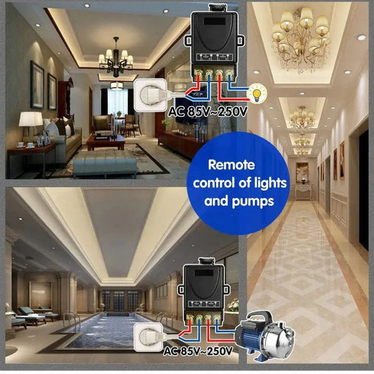 🏡 Vezeték nélküli kapcsolóval és távirányító vevővel ellátott készlet 📡💡