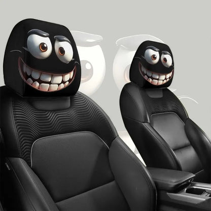 😆 Vicces autós fejtámla huzatok rajzfilm motívummal - 2D, univerzális 2D méret 🚗