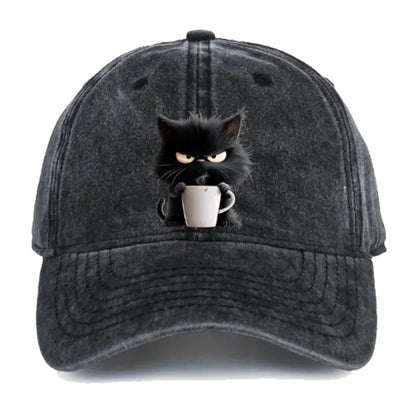 😻Imádnivaló fekete vintage baseballsapka macskával