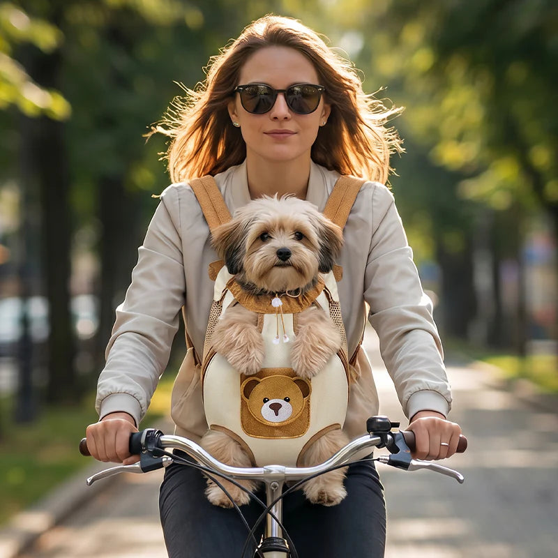 🐱🐶Légáteresztő, elöltöltős kisállat hátizsák, könnyen hordozható, macskák és kistestű kutyák számára alkalmas