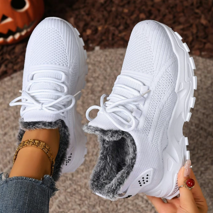 🔥Utolsó napi akció 50% KEDVEZMÉNY - Női plüss pamut tornacipők