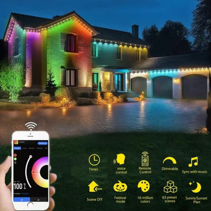 ⏰Utolsó napi kiárusítás🌈Intelligens Rainbow LED állandó kültéri világítás