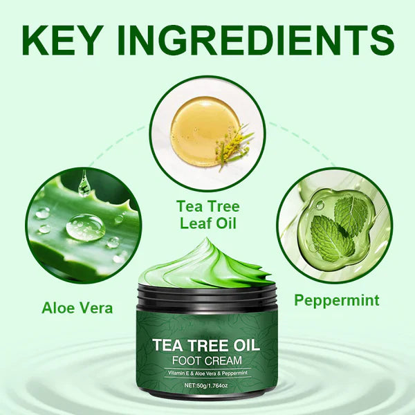Nyugtató lábkrém aloe verával és teafaolajja