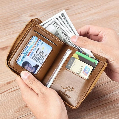 Férfi cipzáras pénztárca (RFID-védett)