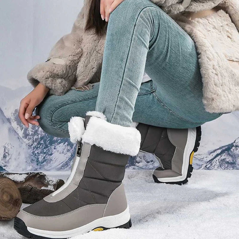 【EU36-42】❄️Téli női PU csizma pamut és polár béléssel