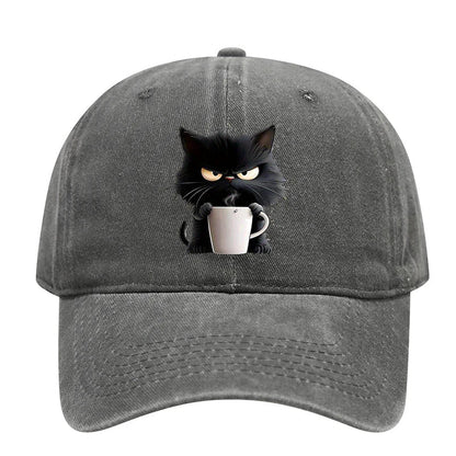 😻Imádnivaló fekete vintage baseballsapka macskával