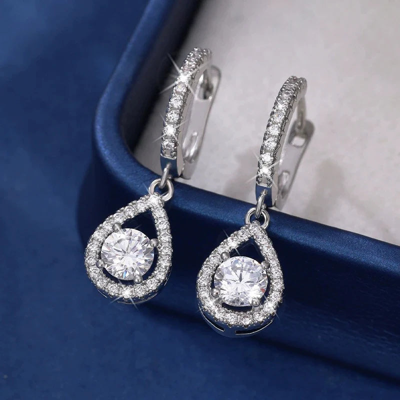 💎Elegáns karika fülbevalók lógó cseppel