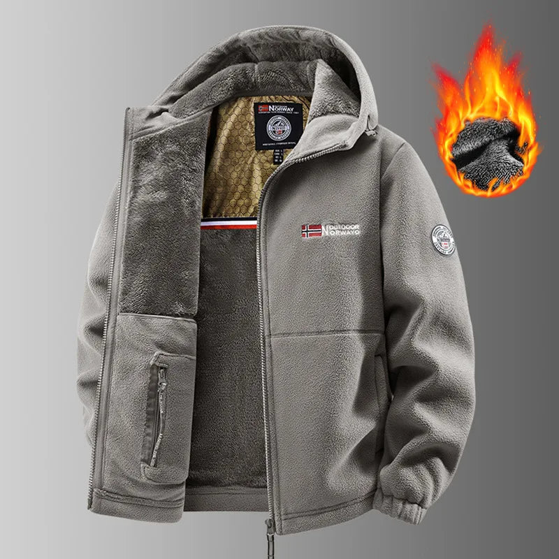 🔥 Férfi grafén Thermal Fleece Kabát – Ultrameleg téli kabát Heat-Lock béléssel és szélálló kialakítással