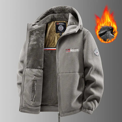 🔥 Férfi grafén Thermal Fleece Kabát – Ultrameleg téli kabát Heat-Lock béléssel és szélálló kialakítással
