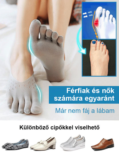 Uniszex láthatatlan korrekciós ötujjú zokni