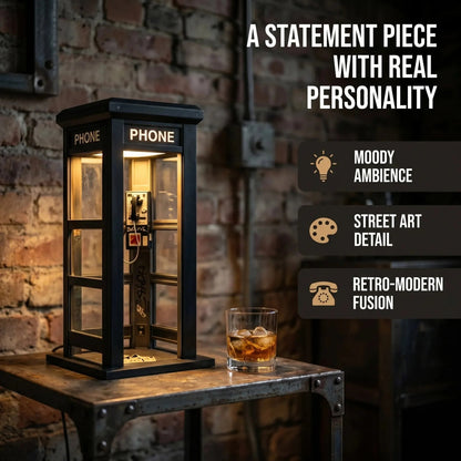 ✨Vintage hangulatot teremtő lámpa, telefonfülke stílusban