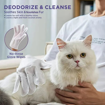🐱Kesztyűk állatok öblítés nélküli tisztításához és szagtalanításához
