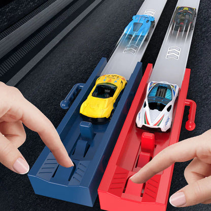 🚗🎁Dupla Autóindító Versenypálya Készlet Gyerekeknek