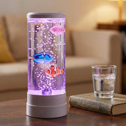 LED akváriumvilágítás buborékos halakkal