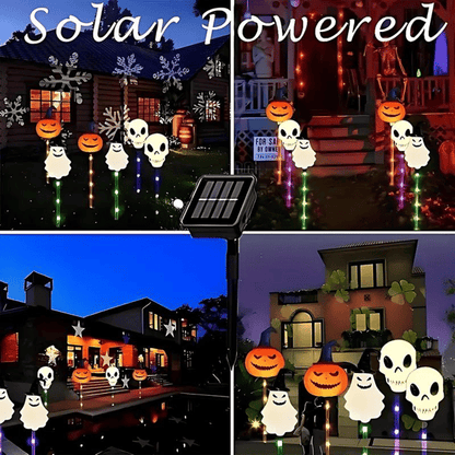 👻🎁6 db-os LED napelemes halloweeni talajfények
