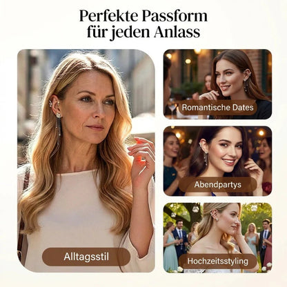 💕Különleges Valentin-napi ajánlat - 50% kedvezmény💕Egyszerű, csiptetős fülbevalók pillangó- és virágmotívumokkal, valamint bojtokkal - elegánsak és kényelmesek, piercing nem szükséges 🌸🦋
