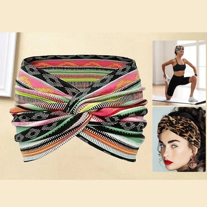 ✨Vásárolj 1-et, kapsz 2-t ingyen✨Széles, nyomtatott, csomós hajpánt nőknek🎀
