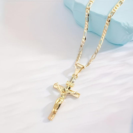 ✝️Aranyszínű feszület medál nyaklánc