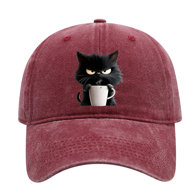 😻Imádnivaló fekete vintage baseballsapka macskával