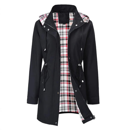 🔥Korlátozott ideig tartó akció 50% kedvezménnyel🎁🧥Női kockás vízálló kabát 3 az 1-ben - esőben, szélben és hidegben, mindenkinek