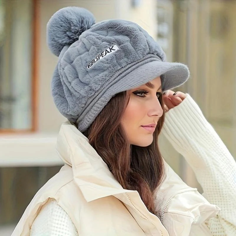💁‍♀️A legjobb téli ajándék🎁👒 - Női téli sapka 2025 rövid karimájú🥰