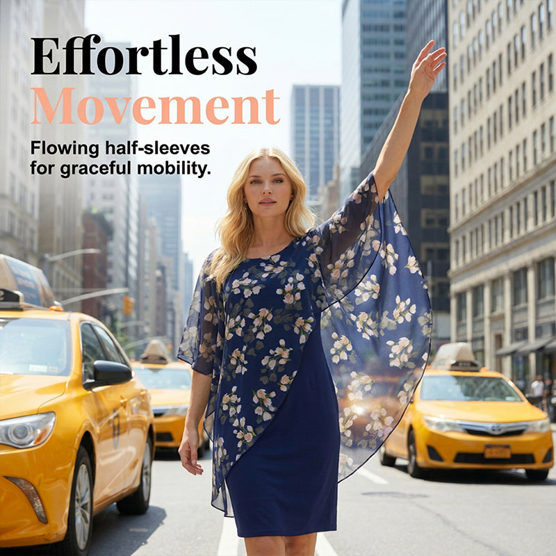 👗 MOST 50% KEDVEZMÉNY!🌸 Elegáns virágmintás kétrészes szett – blúz és ruha – sikkes bohém nyári szett ✨