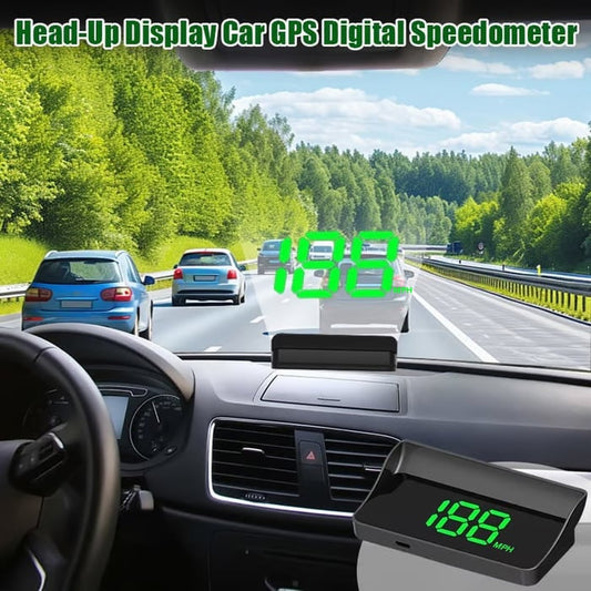 🚗 Head-up kijelzős autós GPS digitális sebességmérő – HUD autókhoz, teherautókhoz és motorkerékpárokhoz