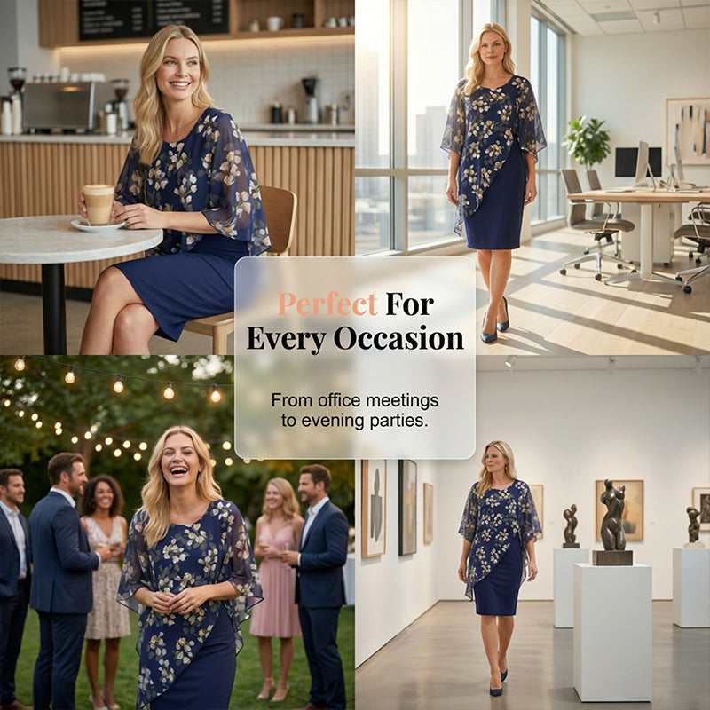 👗 MOST 50% KEDVEZMÉNY!🌸 Elegáns virágmintás kétrészes szett – blúz és ruha – sikkes bohém nyári szett ✨