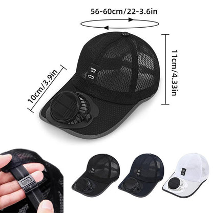 🔥FORRÓ AKCIÓ 49% KEDVEZMÉNY🧢2026 Pro kültéri hűtősapka: Kettős teljesítményű ventilátorsapka