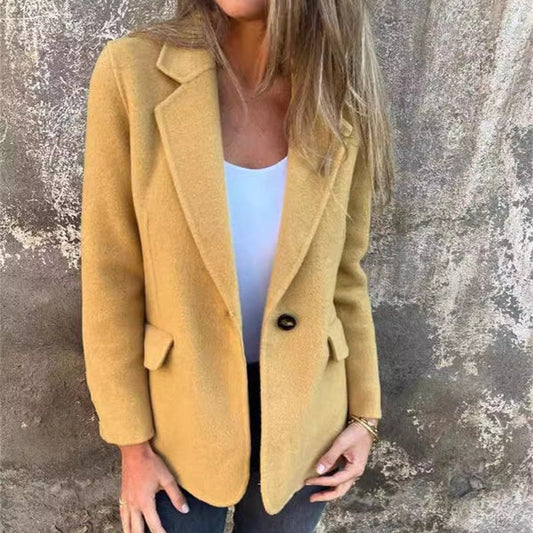 【🥰Felkészülés a közelgő télre】🔥Egyszínű tweed dzseki