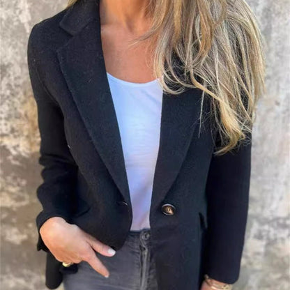 【🥰Felkészülés a közelgő télre】🔥Egyszínű tweed dzseki