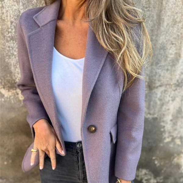 【🥰Felkészülés a közelgő télre】🔥Egyszínű tweed dzseki