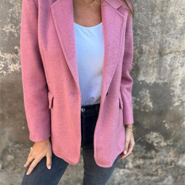【🥰Felkészülés a közelgő télre】🔥Egyszínű tweed dzseki