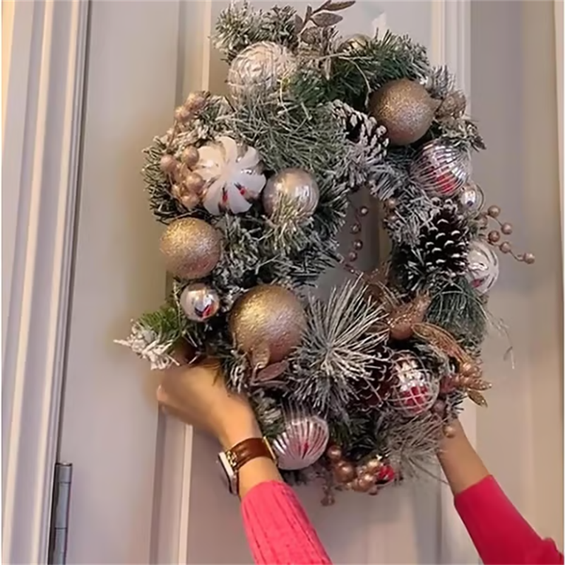 ✨Rozsdamentes acél tapadókorongos kampó - 🎄Karácsonyi koszorúk felakasztására alkalmas